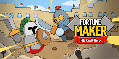 Nhấn rèn trang bị để phát triển nhân vật với game nhập vai nhàn rỗi Fortune Maker: Idle Craft Hero