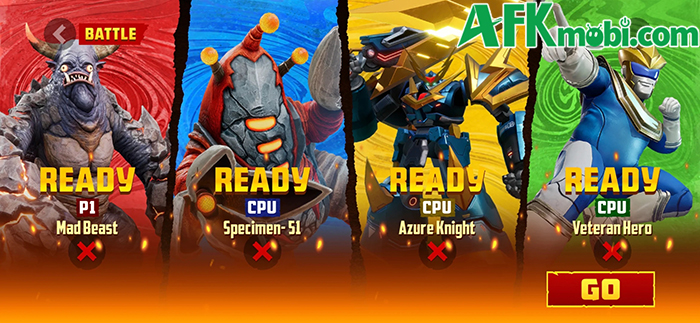 Điều khiển siêu anh hùng, quái thú khổng lồ chiến đấu cạnh tranh trong game GigaBash Mobile 1