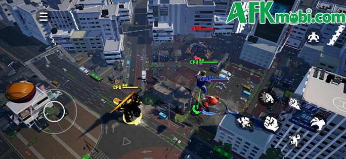 Điều khiển siêu anh hùng, quái thú khổng lồ chiến đấu cạnh tranh trong game GigaBash Mobile 3