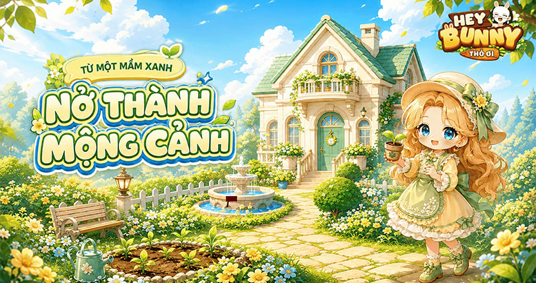 Hey Bunny – Thỏ Ơi! game casual mới vừa được ra mắt trên cổng game của Zalo