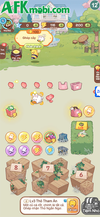 Hey Bunny - Thỏ Ơi! game casual mới vừa được ra mắt trên cổng game của Zalo 3