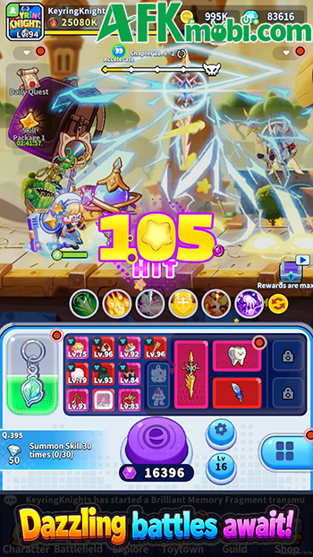 Phát triển hiệp sĩ là một chiếc móc khóa trong game nhập vai nhàn rỗi Keyring Knights 1