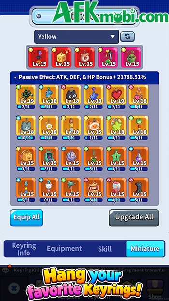 Phát triển hiệp sĩ là một chiếc móc khóa trong game nhập vai nhàn rỗi Keyring Knights 2