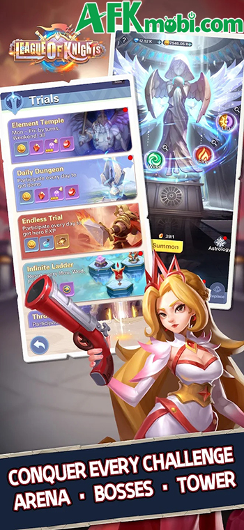 League of Knights game đấu tướng tập hợp các nhân vật thần thoại, cổ tích từ Đông đến Tây 3
