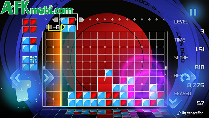 LUMINES REMASTERED Mobile game giải đố xếp gạch kết hợp yếu tố nhịp điệu âm nhạc 0
