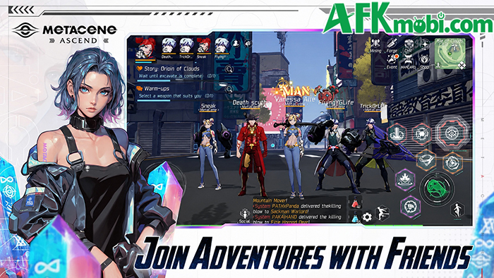 METACENE: ASCEND game MMORPG 3D thế giới mở lấy bối cảnh thế giới cyberpunk 2