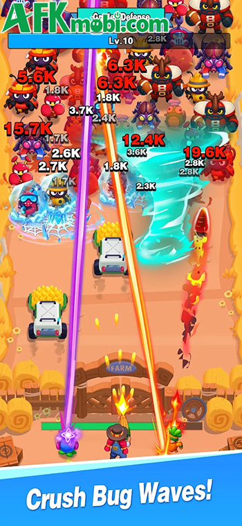 Phòng thủ bảo vệ khu vườn trước bọn côn trùng trong gamePlants vs Bugs: Garden Defense 2
