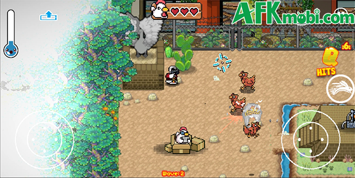 Bảo vệ cô gà mái trước lũ gà zombie trong game hành động QuackSquad Mobile 2