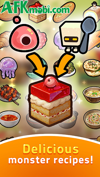 Tasty Monster Town game mô phỏng cho săn quái vật để thu thập nguyên liệu kinh doanh ẩm thực 2