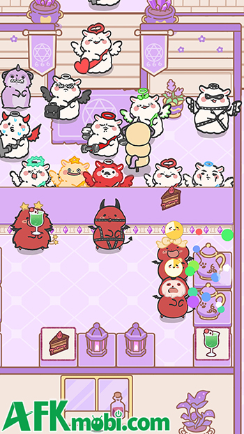 Chăm sóc cho bảy con mèo quỷ khổng lồ trong game Devil Kings Go Meow Meow 3