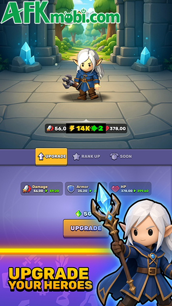 Xây đội anh hùng phòng thủ trong ngục tối tại game Dungeon Defense Adventure 4