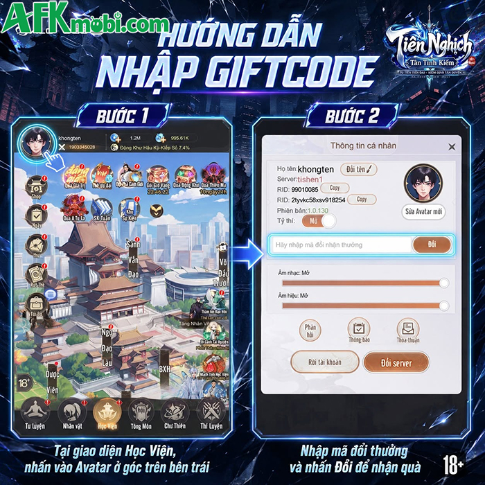 Tổng hợp gift code game Tiên Nghịch: Tân Tình Kiếm mới nhất trong tháng 0