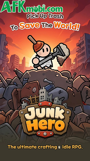 Mở thùng rác nhận trang bị cho nhân vật sử dụng diệt zombie trong game Junk Hero 0