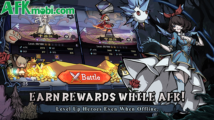 League of Grimm: Idle RPG game đấu tướng kết hợp chủ đề cổ tích phương Tây với dark fantasy 4