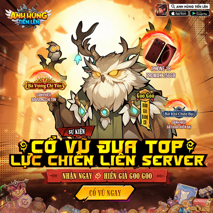 Anh Hùng Tiến Lên chính thức ra mắt 9/9, chơi game đua Top nhận iPhone 18 Pro Max cực hot 1