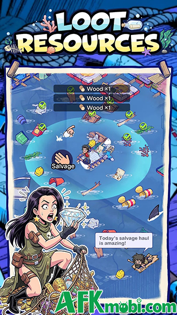 Gầy dựng khu trú ẩn trong một thế giới chìm trong nước trong game Wild Water World 1