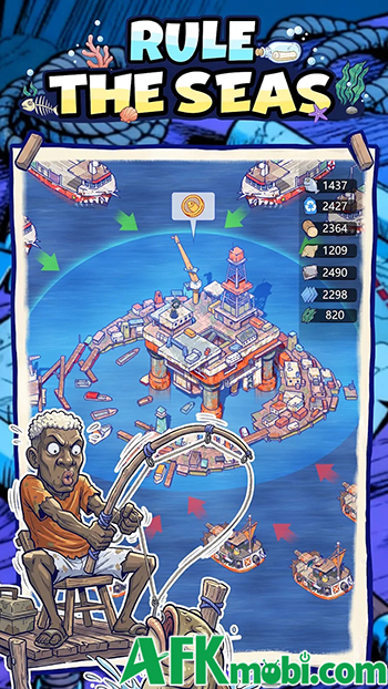 Gầy dựng khu trú ẩn trong một thế giới chìm trong nước trong game Wild Water World 3
