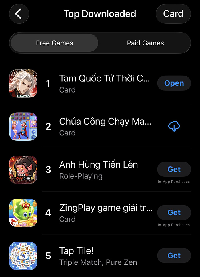 Vừa ra mắt, Tam Quốc Tứ Thời Ca đã lên dẫn đầu xu hướng tìm kiếm toàn quốc, quy tụ gần 300 VIP 10 đến VIP 17 1