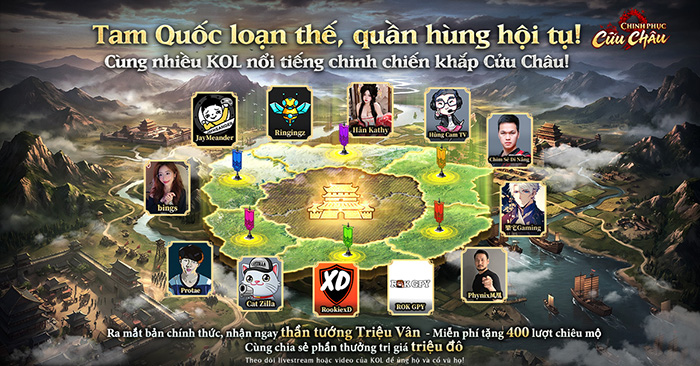 Chinh Phục Cửu Châu chính thức mở Open Beta, giải đấu tiền thưởng trị giá 1 triệu USD đồng loạt mở 5