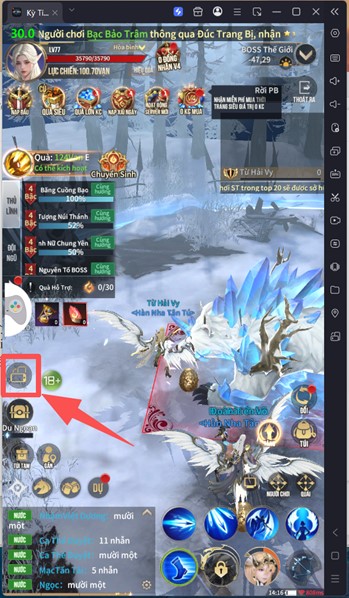 Trải nghiệm Kỳ Tích Trở Lại trên giả lập LDPlayer thấy chuẩn vị game MU PC màn hình rộng 1