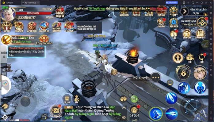 Trải nghiệm Kỳ Tích Trở Lại trên giả lập LDPlayer thấy chuẩn vị game MU PC màn hình rộng 2