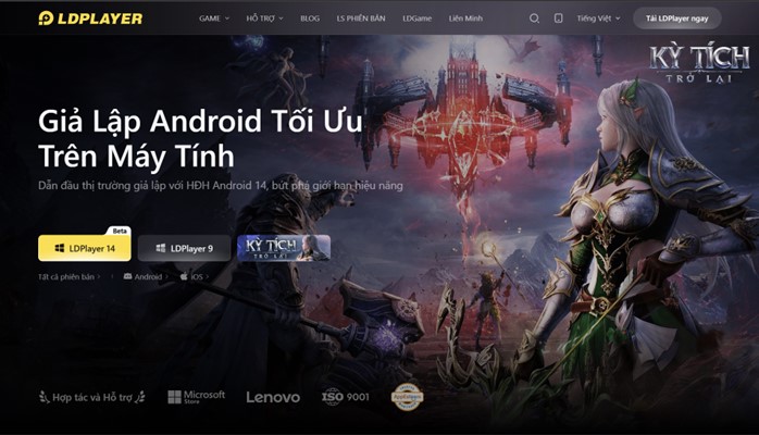 Trải nghiệm Kỳ Tích Trở Lại trên giả lập LDPlayer thấy chuẩn vị game MU PC màn hình rộng 5
