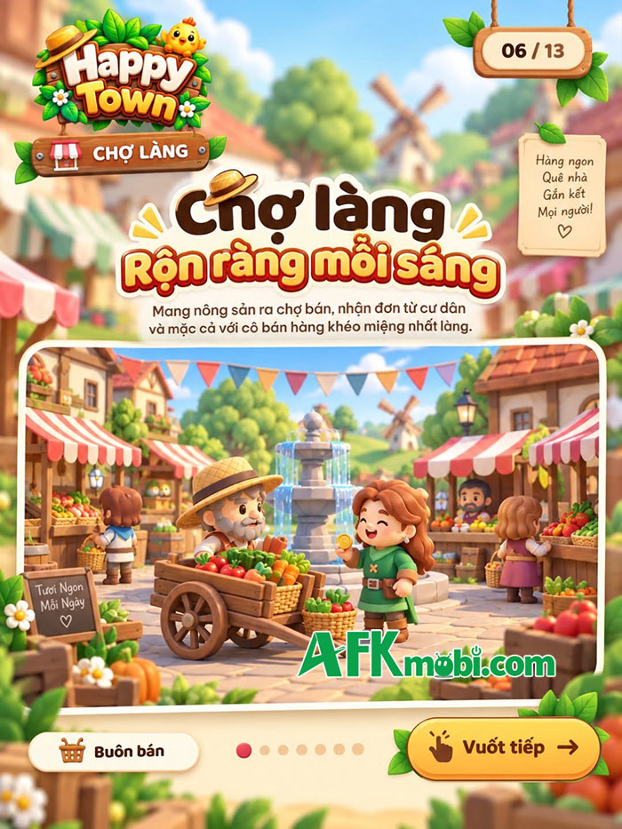 Happy Town game mô phỏng cho phép bạn xây dựng nông trại và thị trấn mơ ước của riêng mình 2