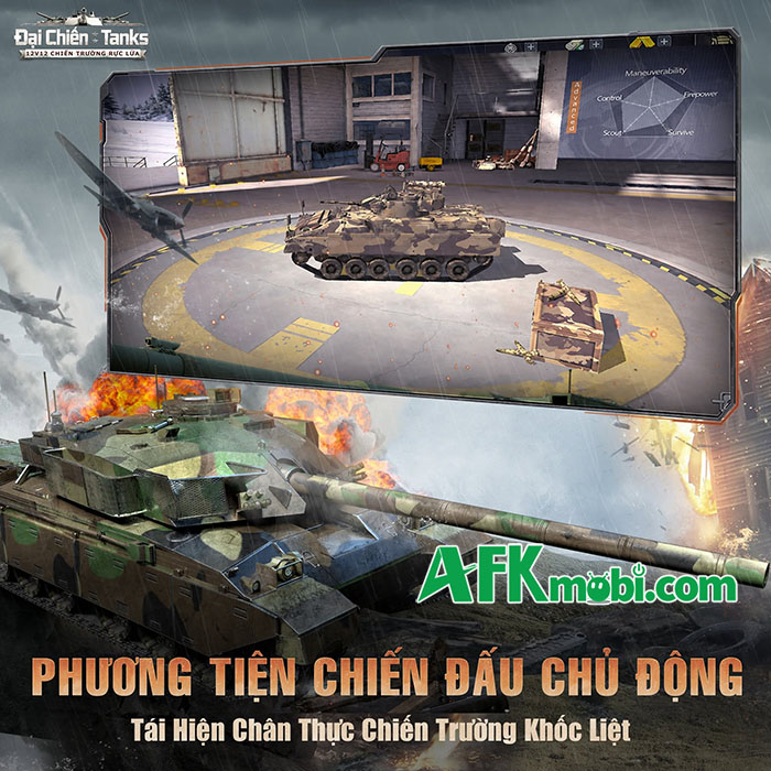 Đại Chiến Tanks game mobile bắn Xe Tăng dành cho game thủ mê chủ đề Quân Sự 5