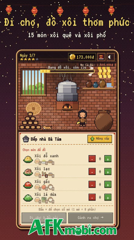 Tiệm Xôi Bà Tám game Việt bán xôi trả nợ, thiếu tiền là mất nhà 2